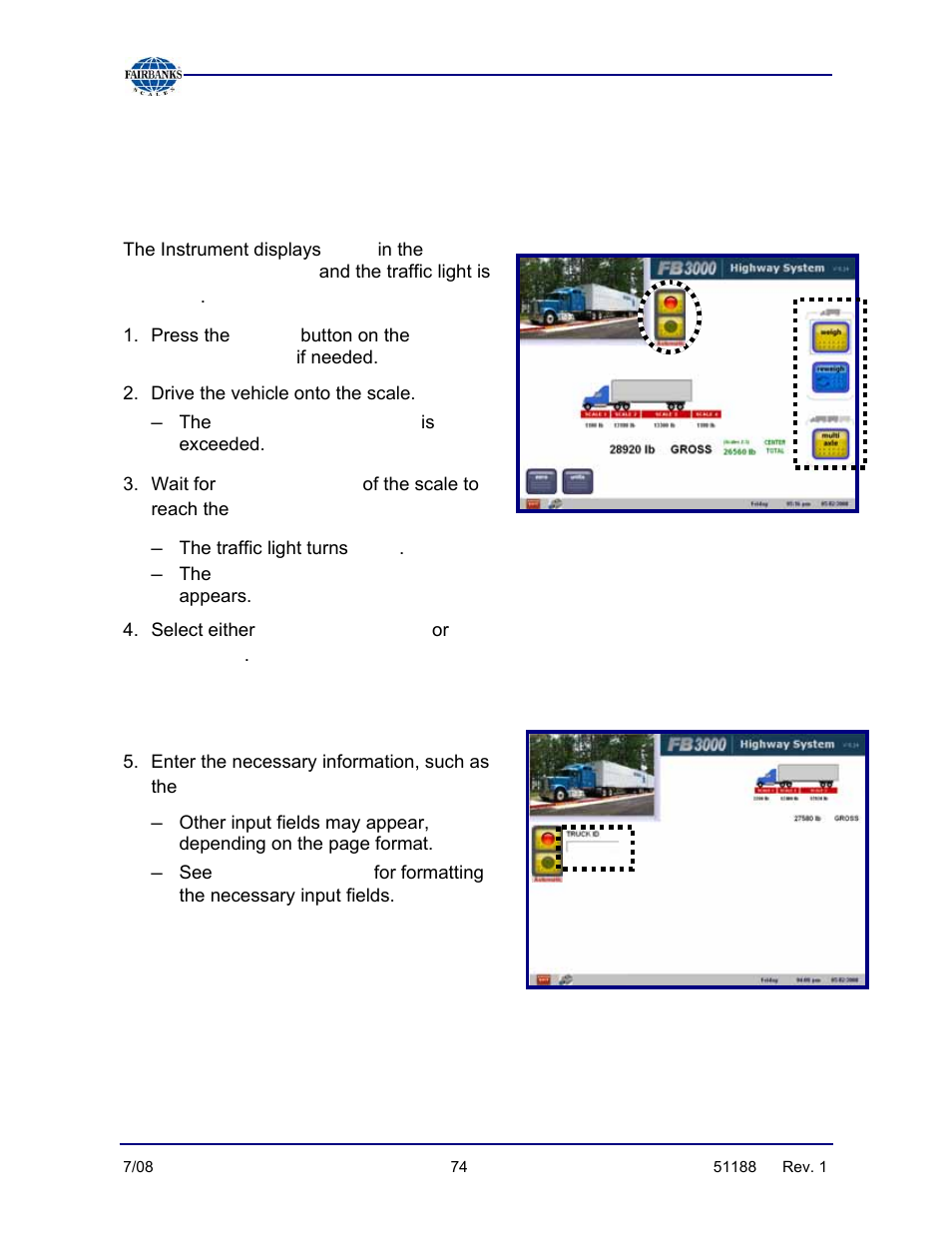 Operation steps | Fairbanks FB3000 Highway System Application User Manual | Page 74 / 96