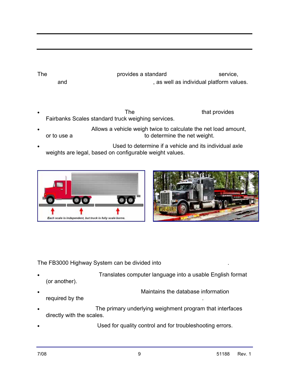 Description | Fairbanks FB3000 Highway System Application User Manual | Page 9 / 96