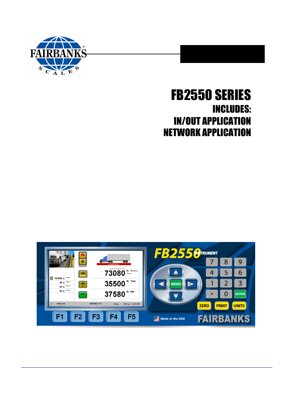 Fairbanks FB2550 SERIES User Manual | 186 pages