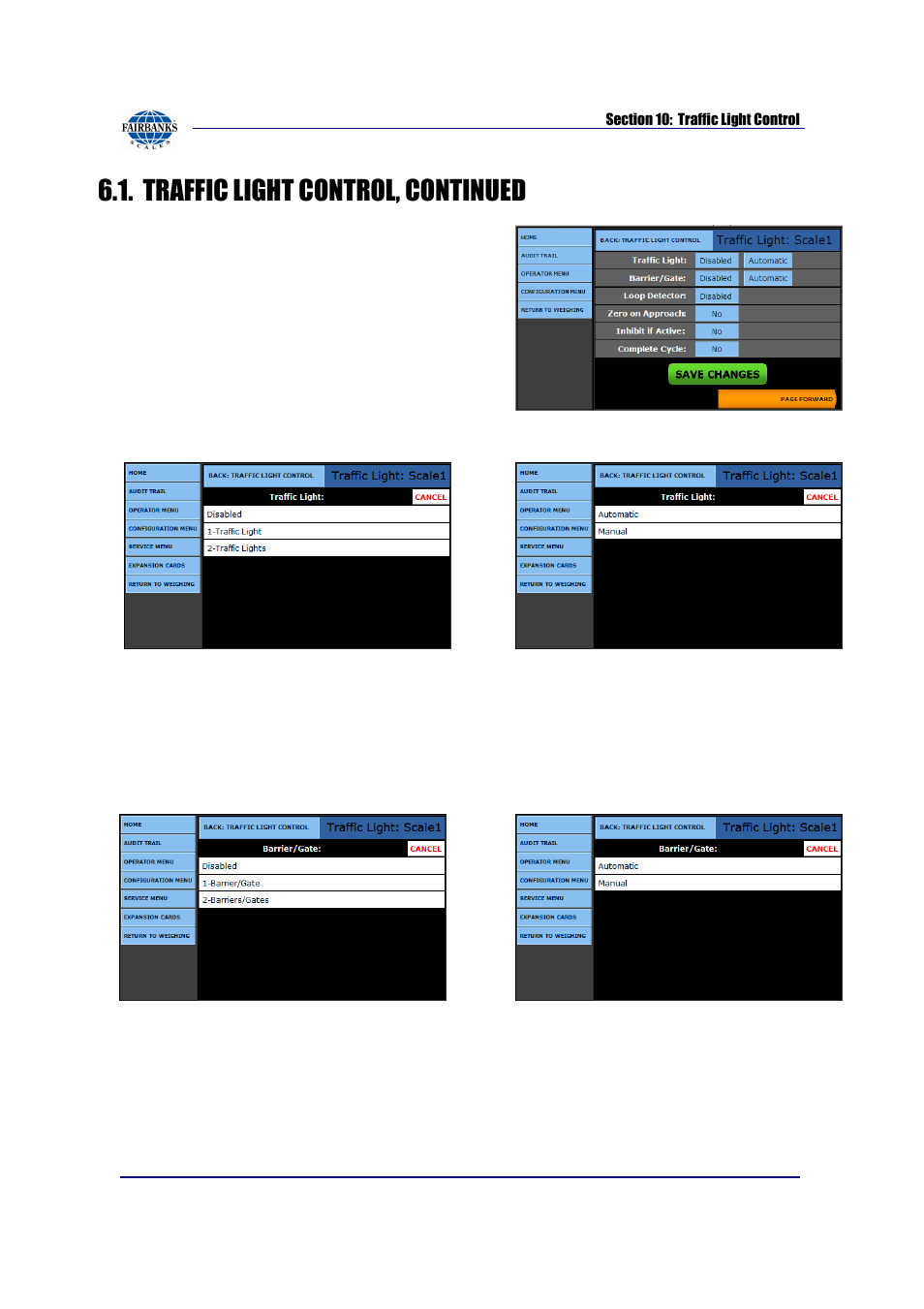 Traffic light control, continued | Fairbanks FB2550 SERIES User Manual | Page 124 / 186