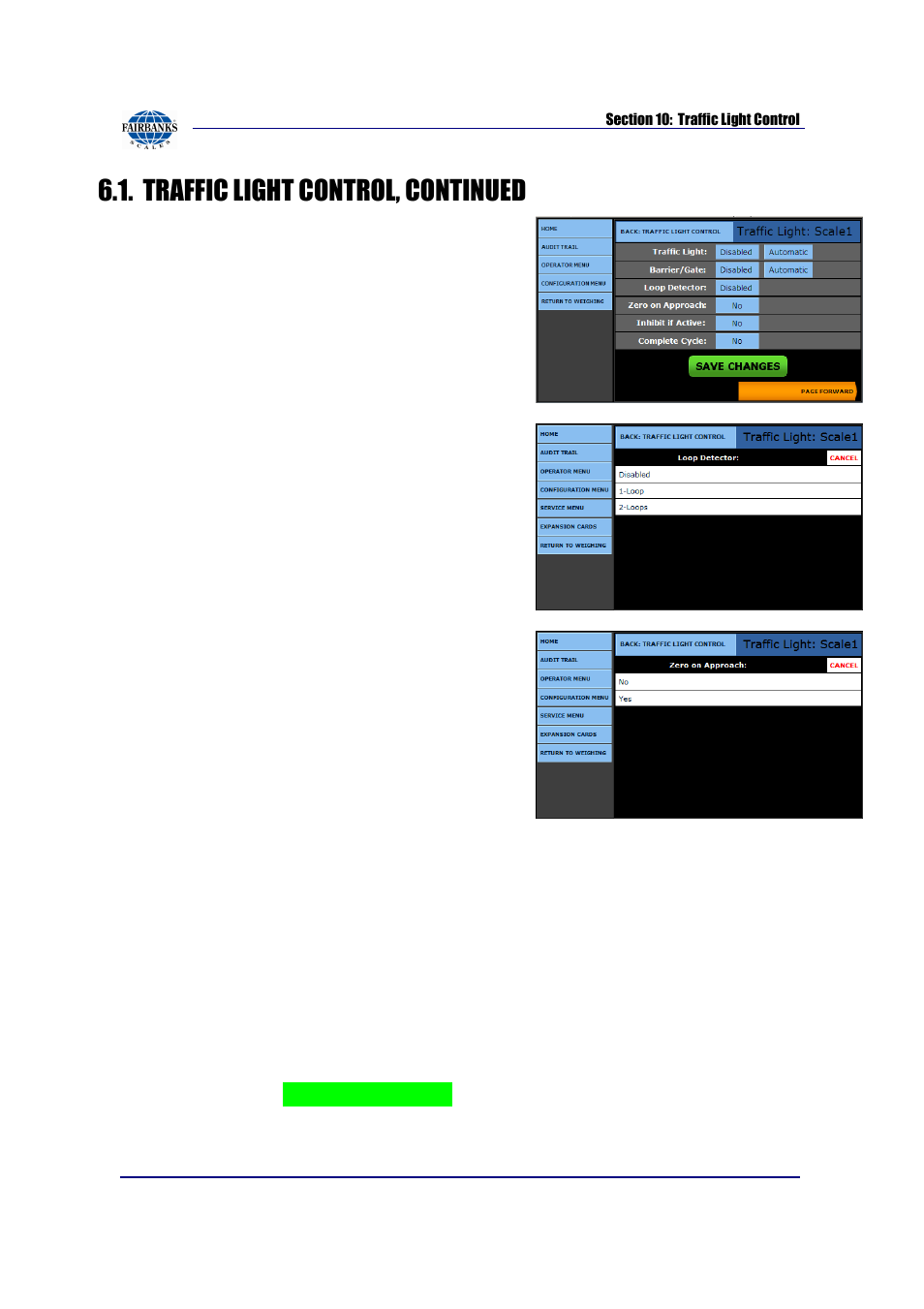Traffic light control, continued | Fairbanks FB2550 SERIES User Manual | Page 125 / 186