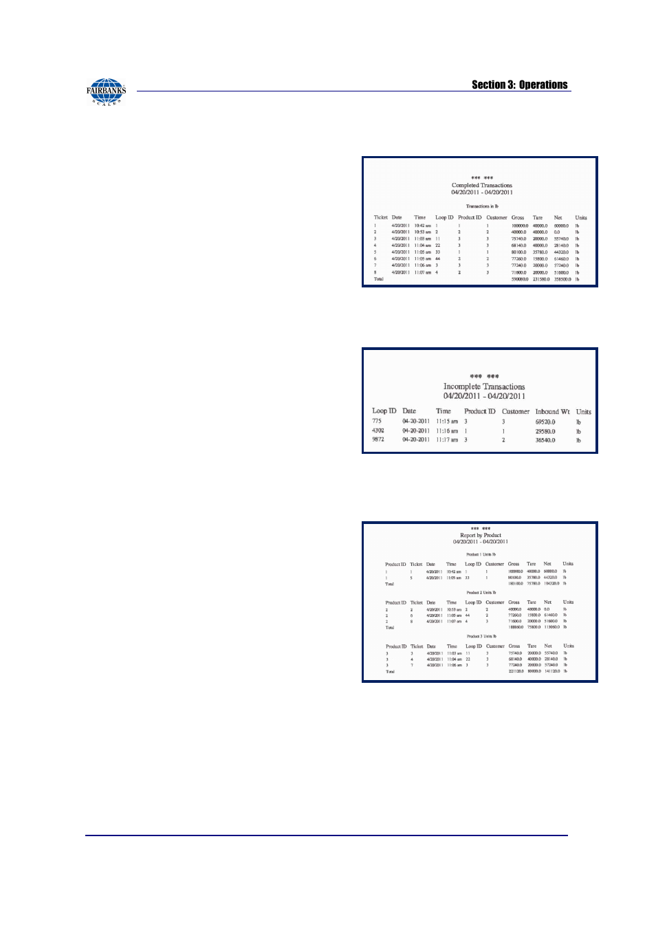 Transaction reports, continued | Fairbanks FB2550 SERIES User Manual | Page 45 / 186