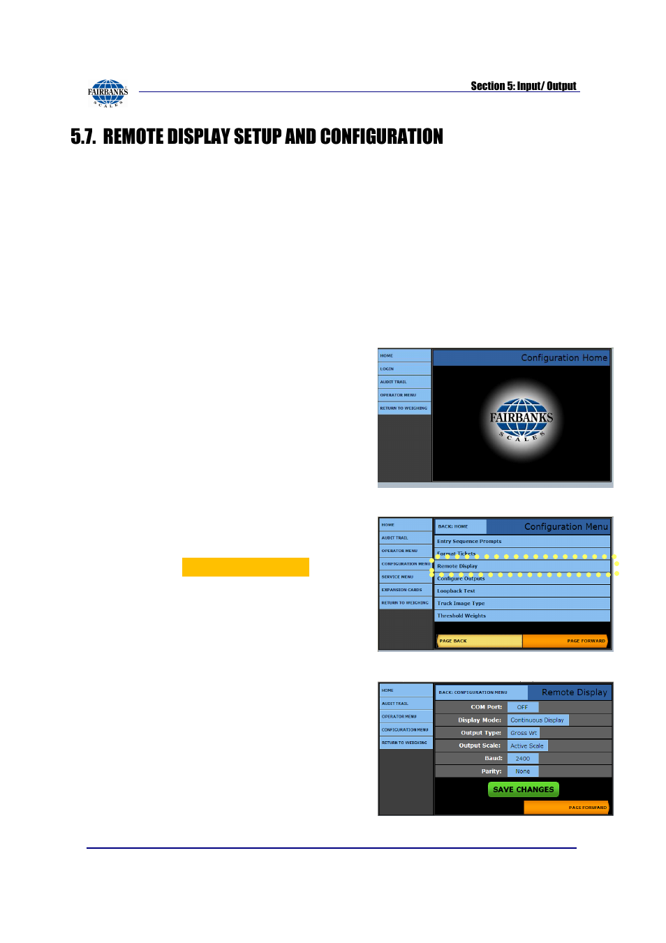 Remote display setup and configuration, Serial 20ma configuration (multi- function board) | Fairbanks FB2550 SERIES User Manual | Page 84 / 186