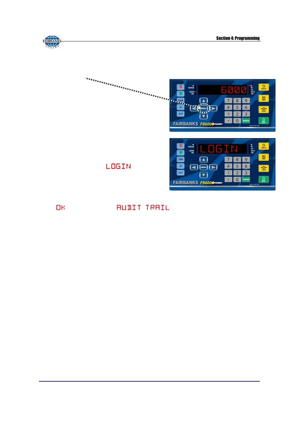 Login | Fairbanks FB6002 INSTRUMENTATION User Manual | Page 25 / 83