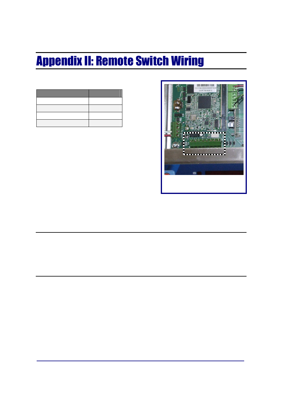 Appendix ii: remote switch wiring | Fairbanks FB6002 INSTRUMENTATION User Manual | Page 80 / 83