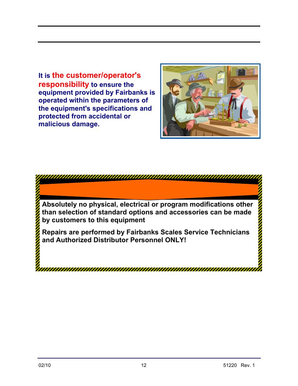 Users’ responsibilities | Fairbanks FB3000 II Operators Manual User Manual | Page 12 / 68