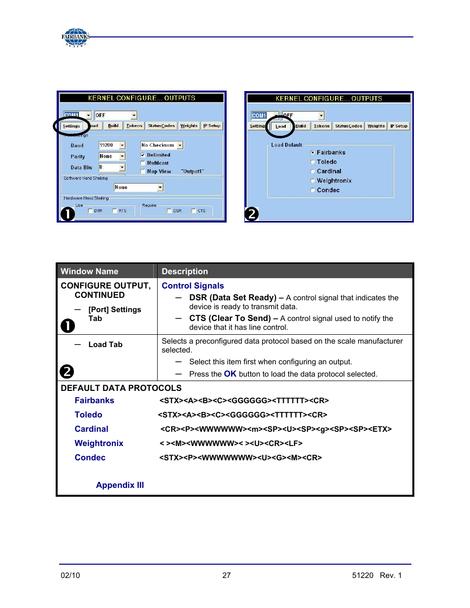 Other data string customization, continued | Fairbanks FB3000 II Operators Manual User Manual | Page 27 / 68