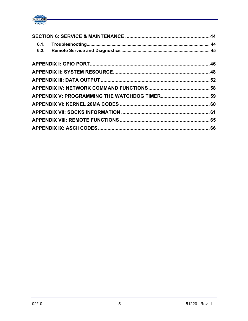 Fairbanks FB3000 II Operators Manual User Manual | Page 5 / 68