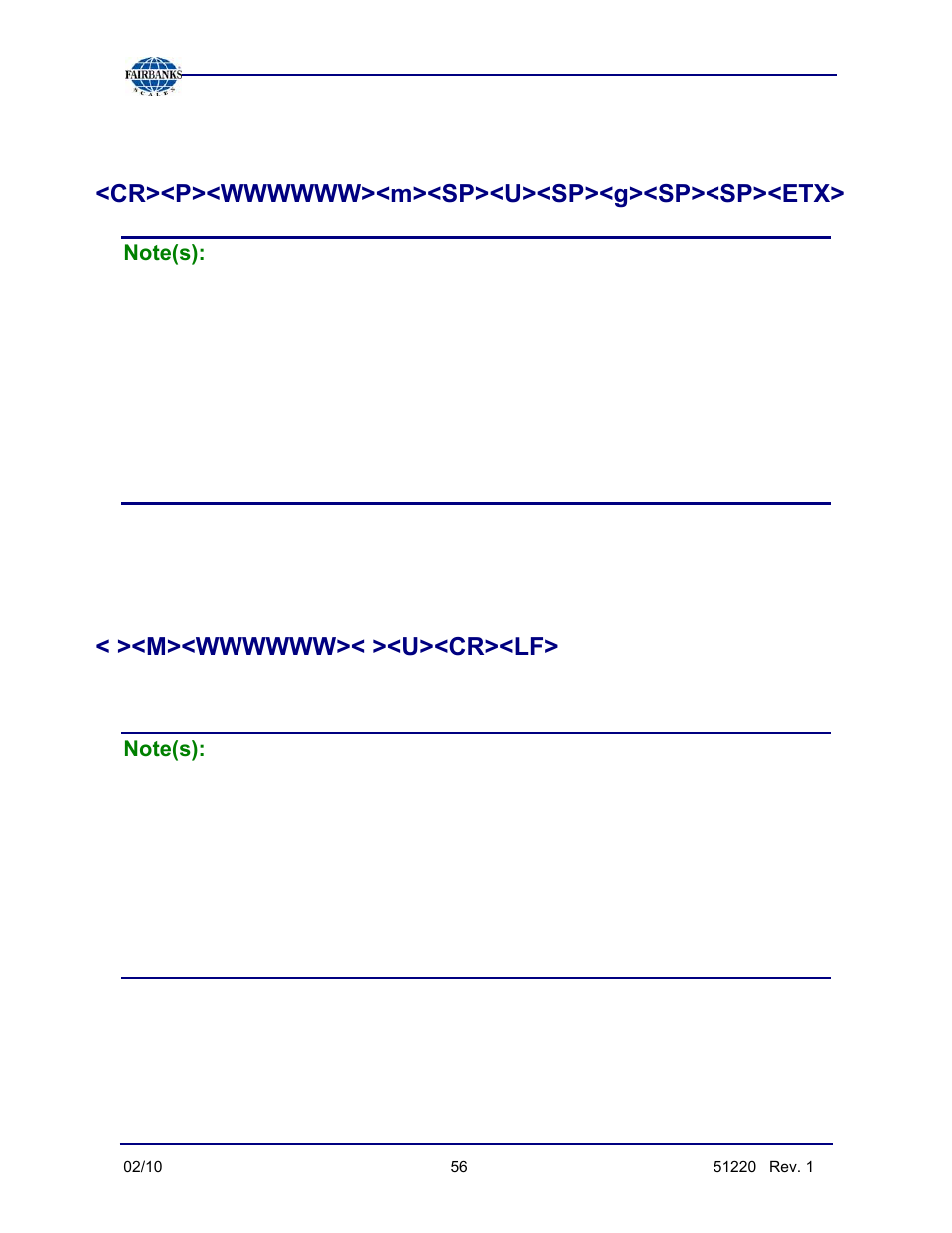 Fairbanks FB3000 II Operators Manual User Manual | Page 56 / 68