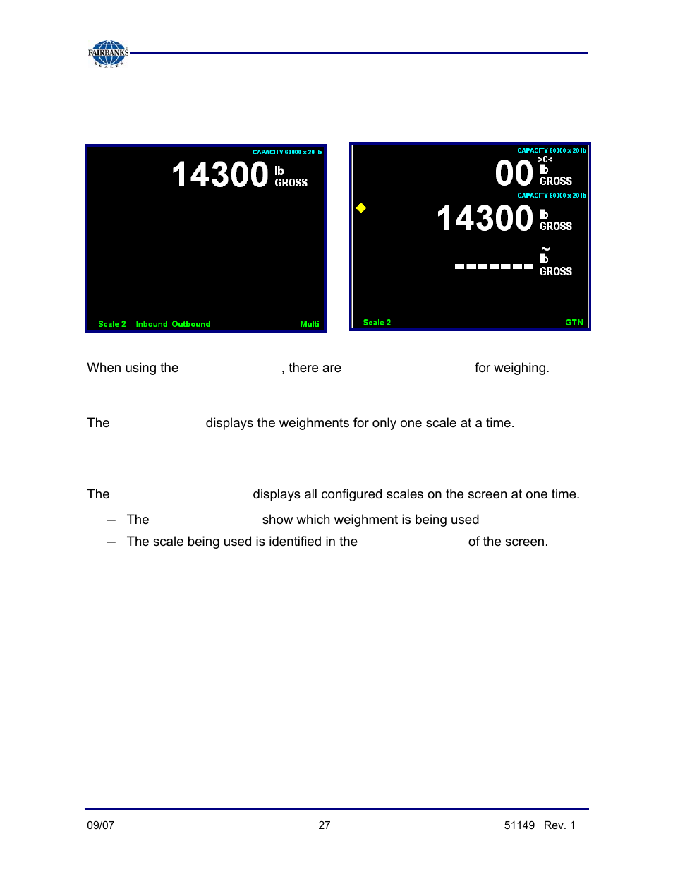 Program viewing options, The gtn screen, Gtn screen | Multi-scale screen | Fairbanks FB3000 Inbound/Outbound  Program Operators Manual User Manual | Page 27 / 40