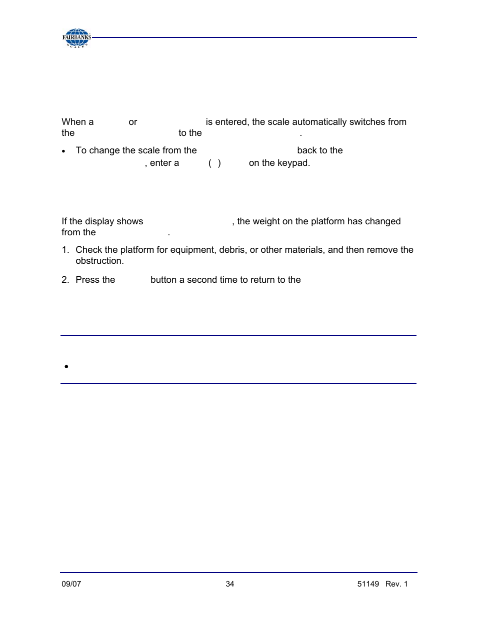 Gross/tare/net weighing, continued | Fairbanks FB3000 Inbound/Outbound  Program Operators Manual User Manual | Page 34 / 40