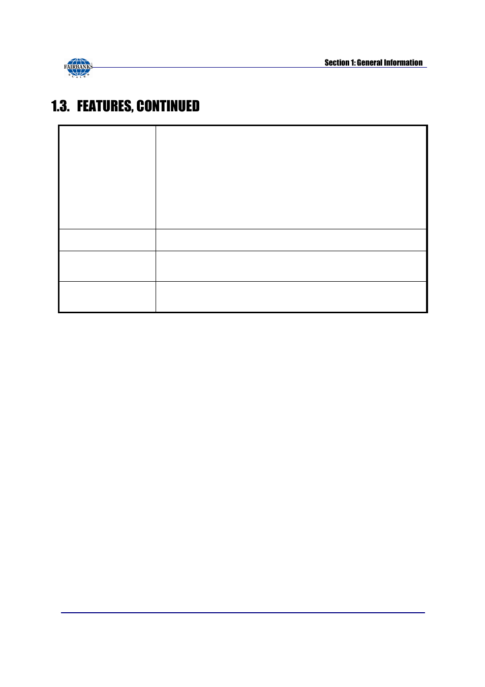 Features, continued | Fairbanks FB3000 Kernel Program Operators Manual User Manual | Page 10 / 69