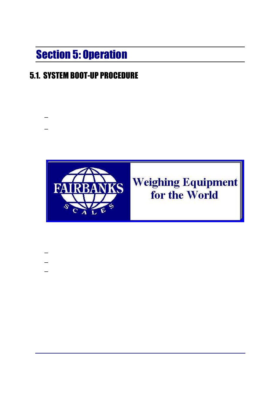 System boot-up procedure, Fairbanks logo | Fairbanks FB3000 Kernel Program Operators Manual User Manual | Page 38 / 69