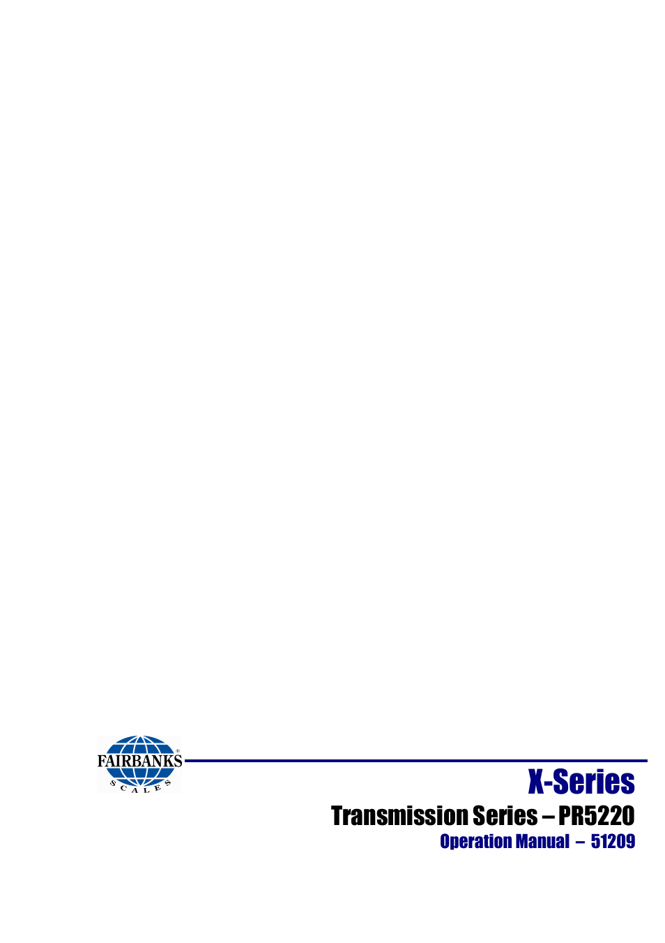 X-series, Transmission series – pr5220 | Fairbanks X SERIES PR 5220 ETHERNET TRANSMITTER User Manual | Page 100 / 100