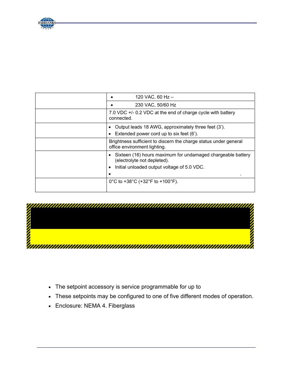 Accessories, continued, Battery surfaces get very hot during recharging | Fairbanks 2800 Series Intrinsically Safe Instrument User Manual | Page 12 / 73