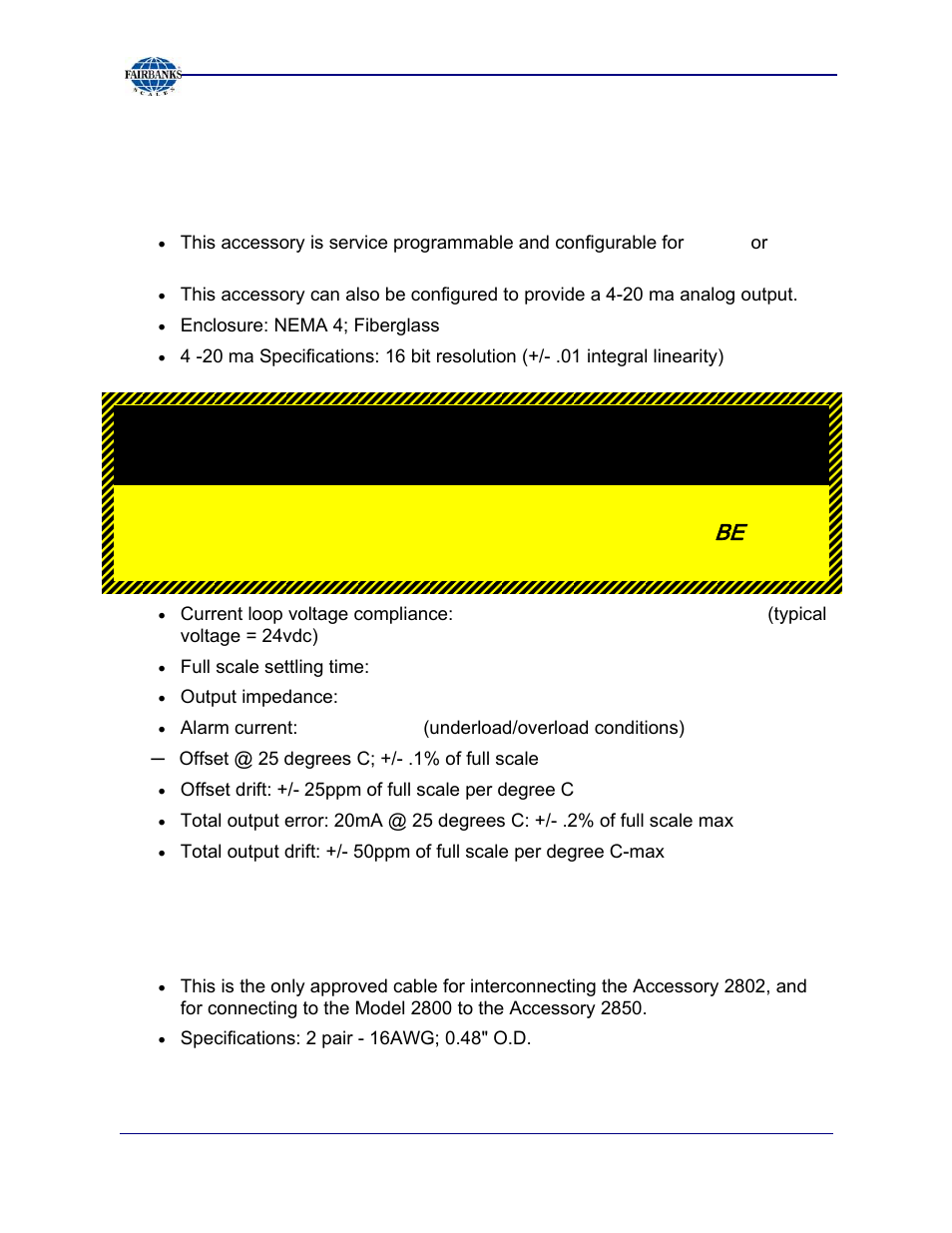 Accessories, continued | Fairbanks 2800 Series Intrinsically Safe Instrument User Manual | Page 13 / 73