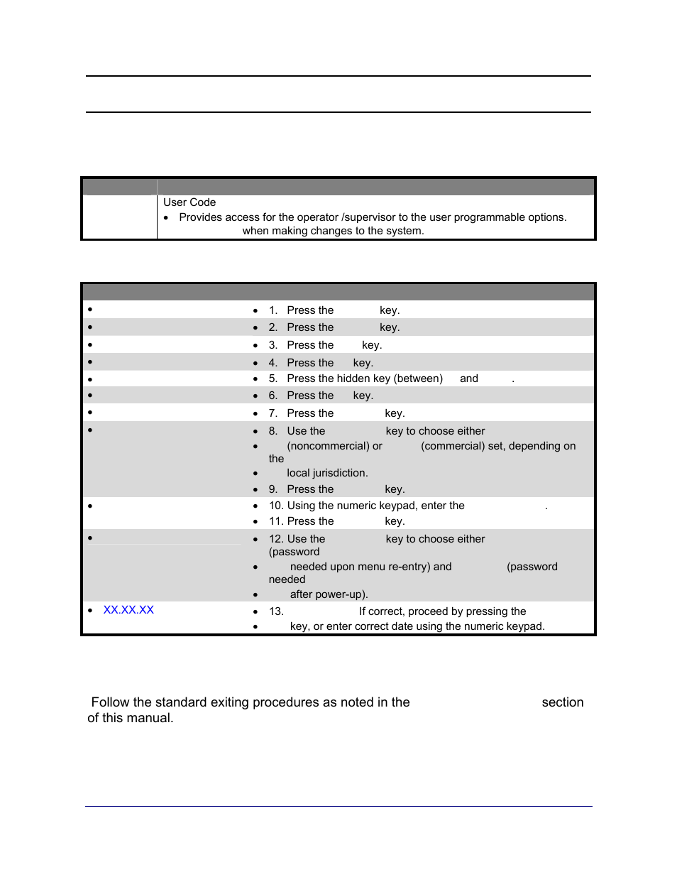 Security codes, Ucode, Menu navigation | Fairbanks 2800 Series Intrinsically Safe Instrument User Manual | Page 48 / 73
