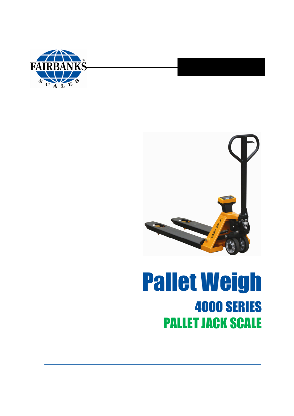 Fairbanks 4000 SERIES Pallet Weigh User Manual | 20 pages