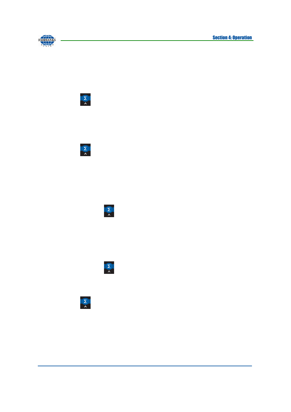 Summation operation | Fairbanks 4000 SERIES Pallet Weigh User Manual | Page 17 / 20