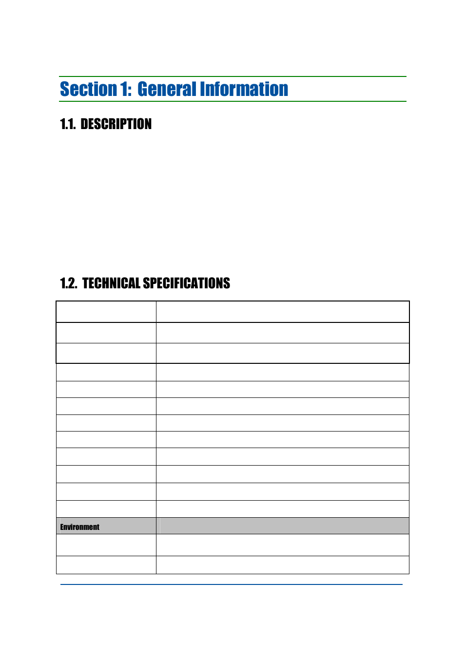 Description, Technical specifications | Fairbanks 4000 SERIES Pallet Weigh User Manual | Page 6 / 20