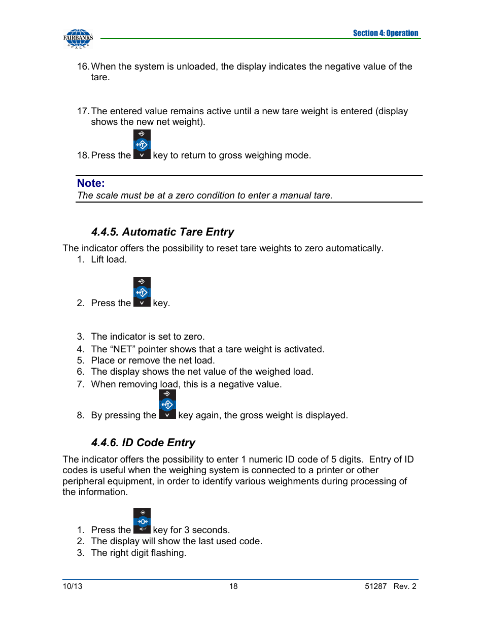 Fairbanks 4100 SERIES Pallet Weigh Plus User Manual | Page 18 / 30