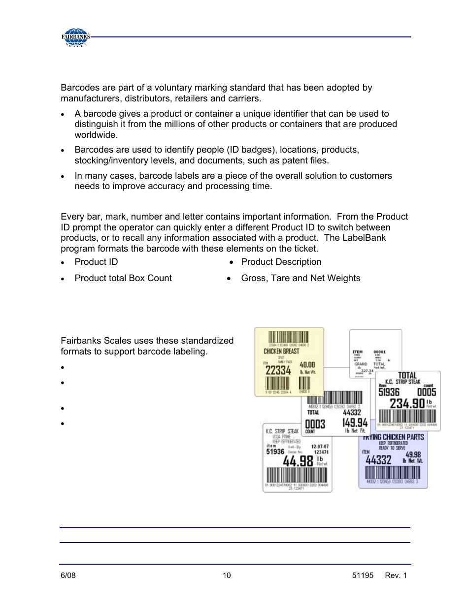 What is a barcode, and how does it work, Barcode ticket formats, Appendix i | Fairbanks LabelBank/DataBank Application For the FB3000 Series Programmers Manuals User Manual | Page 10 / 110