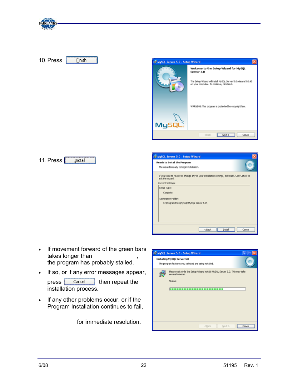 Installing databank from a cd disk, continued, Fairbanks technical services | Fairbanks LabelBank/DataBank Application For the FB3000 Series Programmers Manuals User Manual | Page 22 / 110