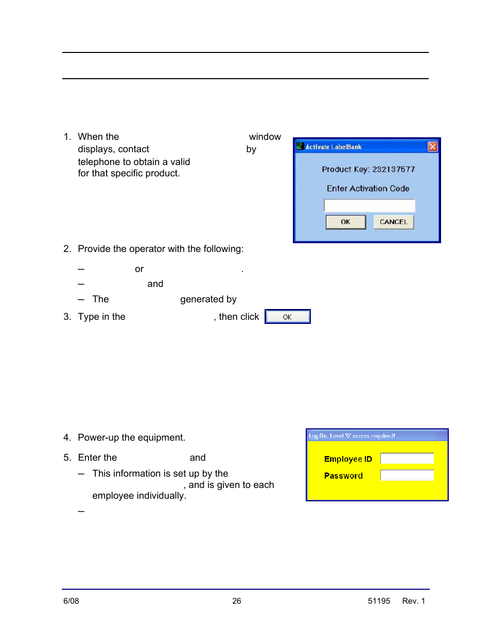 Labelbank software activation for pc site installs, National accounts office, Opening labelbank | Fairbanks LabelBank/DataBank Application For the FB3000 Series Programmers Manuals User Manual | Page 26 / 110