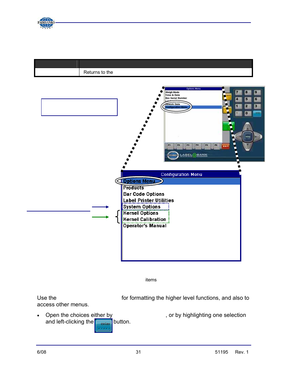 Configuration menu | Fairbanks LabelBank/DataBank Application For the FB3000 Series Programmers Manuals User Manual | Page 31 / 110