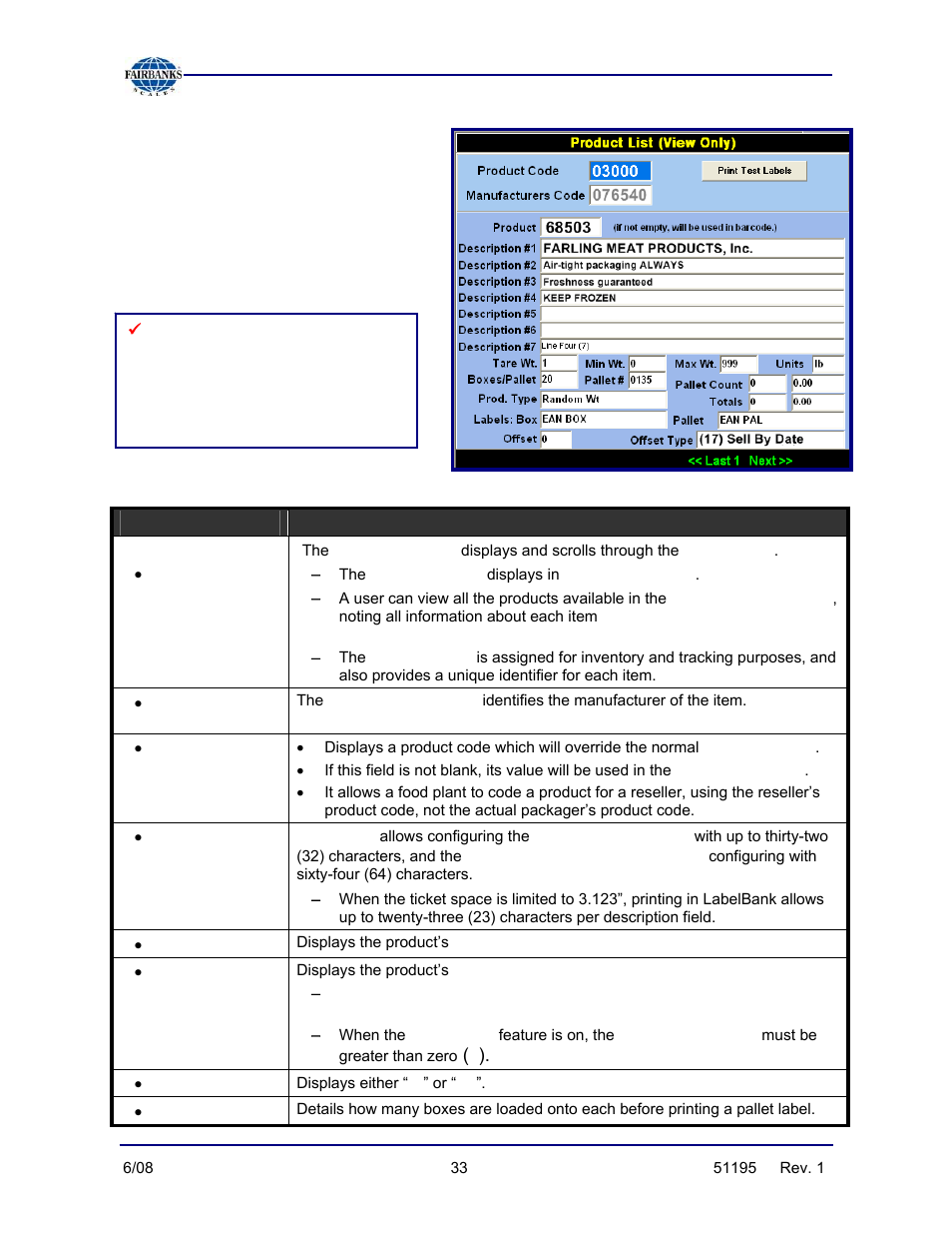 Configuration menu/ products | Fairbanks LabelBank/DataBank Application For the FB3000 Series Programmers Manuals User Manual | Page 33 / 110