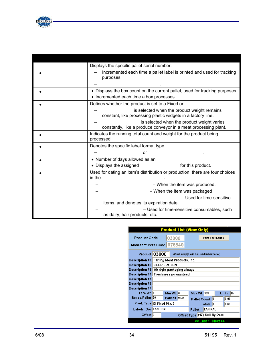 Configuration menu/products, continued | Fairbanks LabelBank/DataBank Application For the FB3000 Series Programmers Manuals User Manual | Page 34 / 110