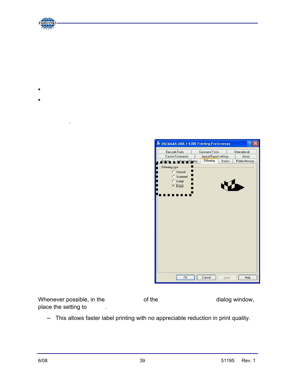 Fairbanks LabelBank/DataBank Application For the FB3000 Series Programmers Manuals User Manual | Page 39 / 110