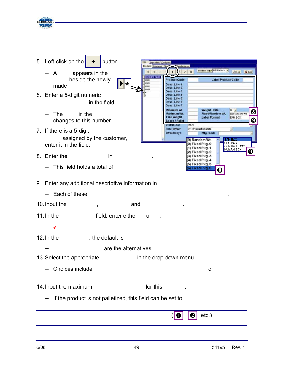 Entering a new product, continued | Fairbanks LabelBank/DataBank Application For the FB3000 Series Programmers Manuals User Manual | Page 49 / 110