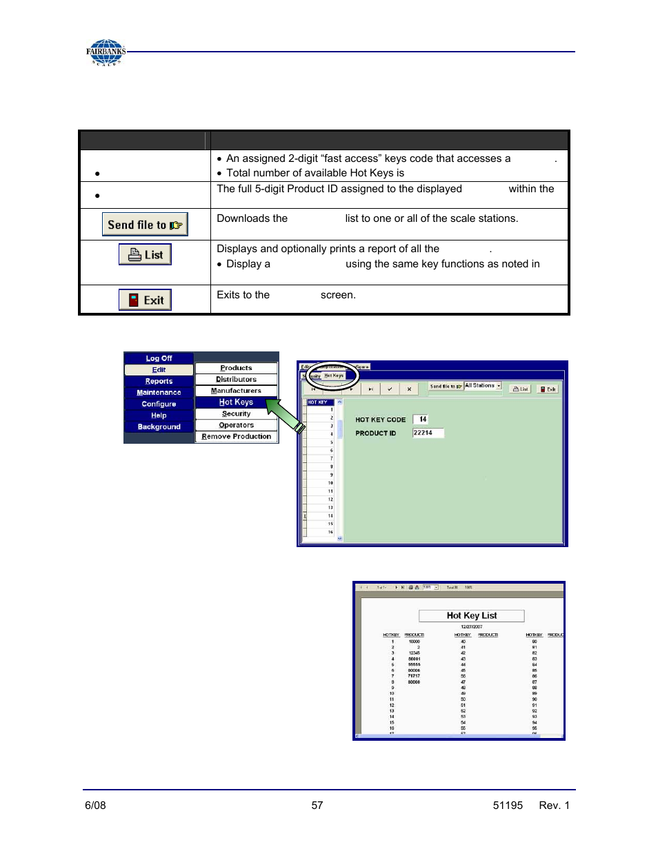Editing hot keys | Fairbanks LabelBank/DataBank Application For the FB3000 Series Programmers Manuals User Manual | Page 57 / 110