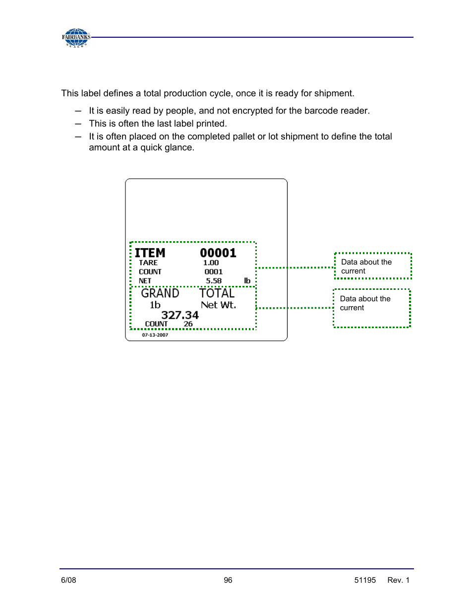 What is a summary label | Fairbanks LabelBank/DataBank Application For the FB3000 Series Programmers Manuals User Manual | Page 96 / 110