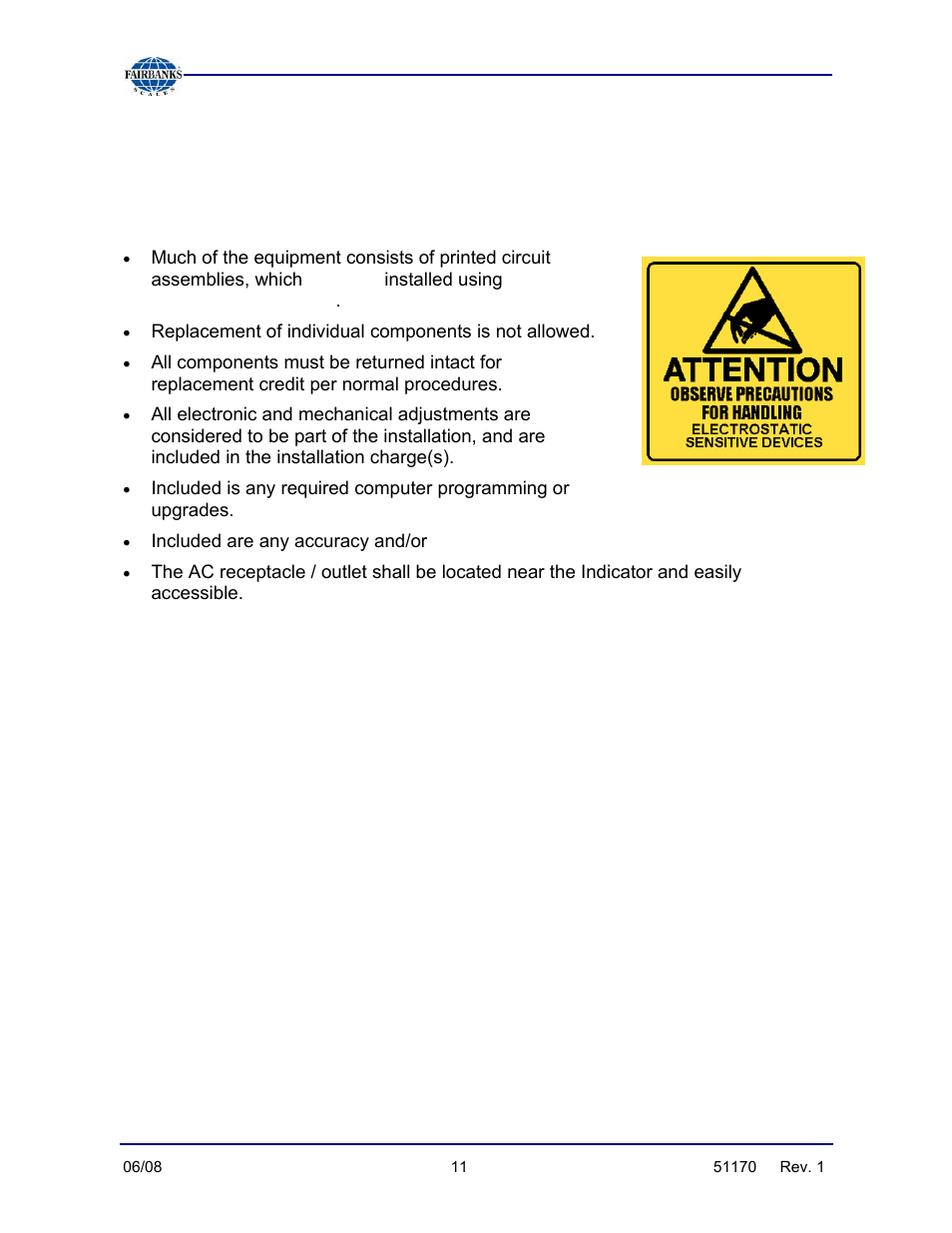 Electronic component care | Fairbanks LabelBank Barcode Application For the FB3000 Series Operators Manuals User Manual | Page 11 / 48