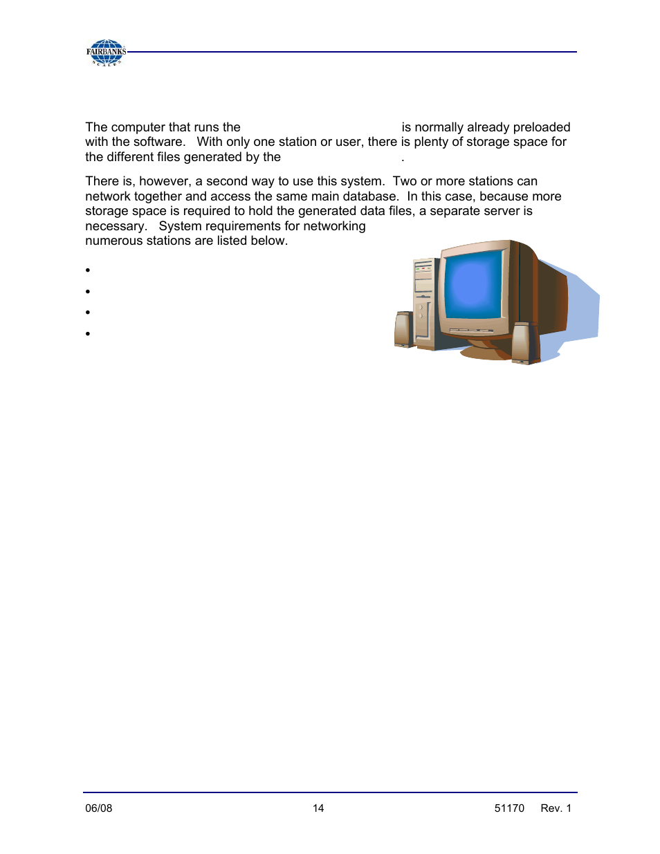 Minimum server requirements | Fairbanks LabelBank Barcode Application For the FB3000 Series Operators Manuals User Manual | Page 14 / 48