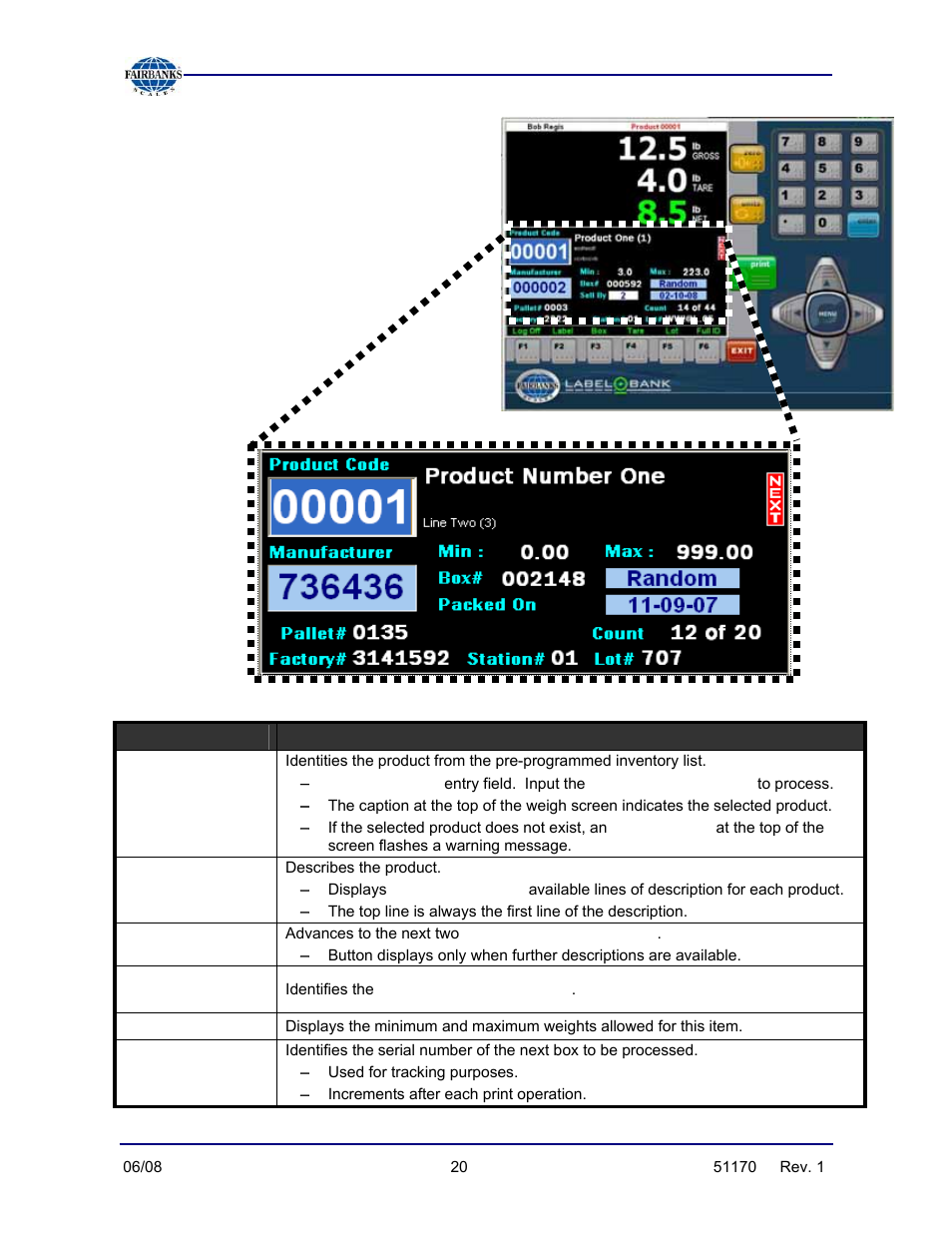 Defining fields in the formatting window | Fairbanks LabelBank Barcode Application For the FB3000 Series Operators Manuals User Manual | Page 20 / 48