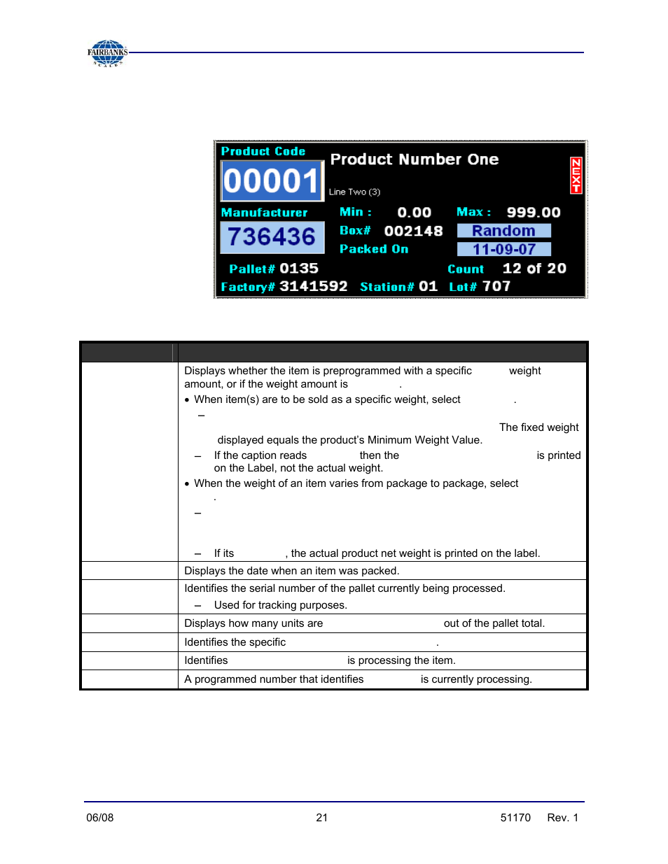 Fairbanks LabelBank Barcode Application For the FB3000 Series Operators Manuals User Manual | Page 21 / 48