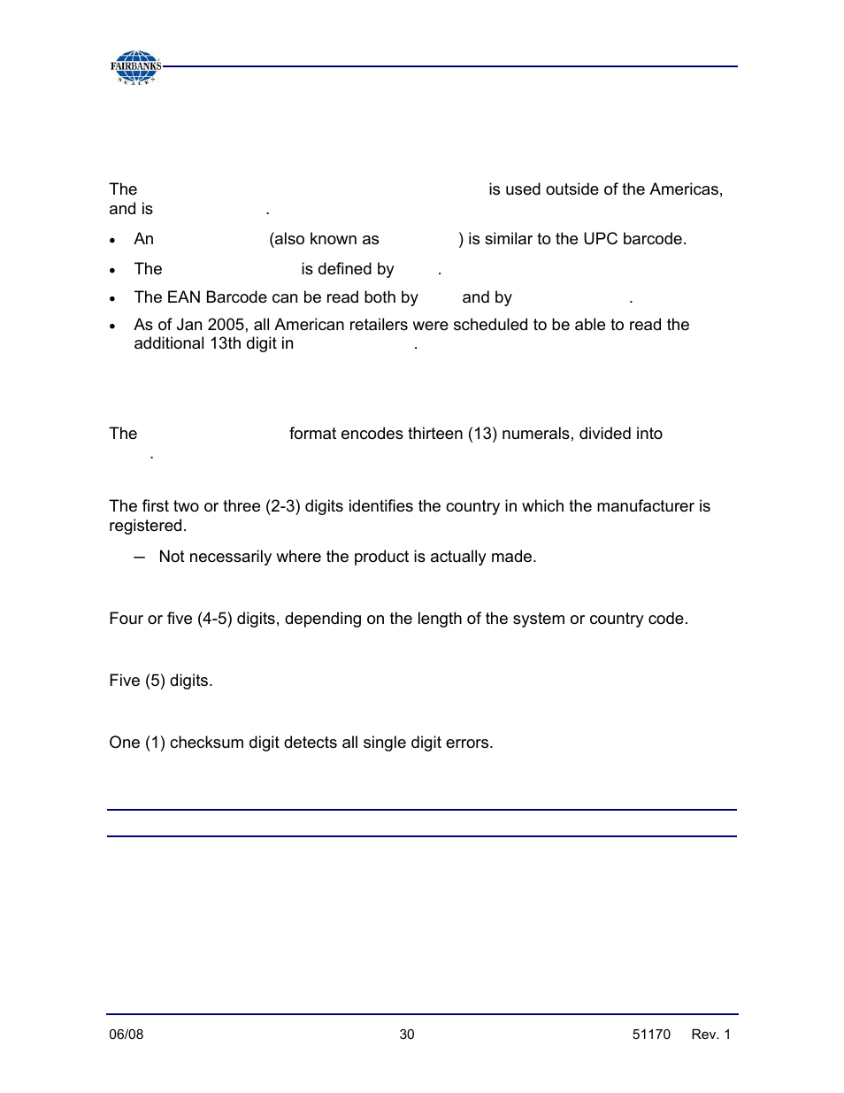 What is an ean barcode | Fairbanks LabelBank Barcode Application For the FB3000 Series Operators Manuals User Manual | Page 30 / 48