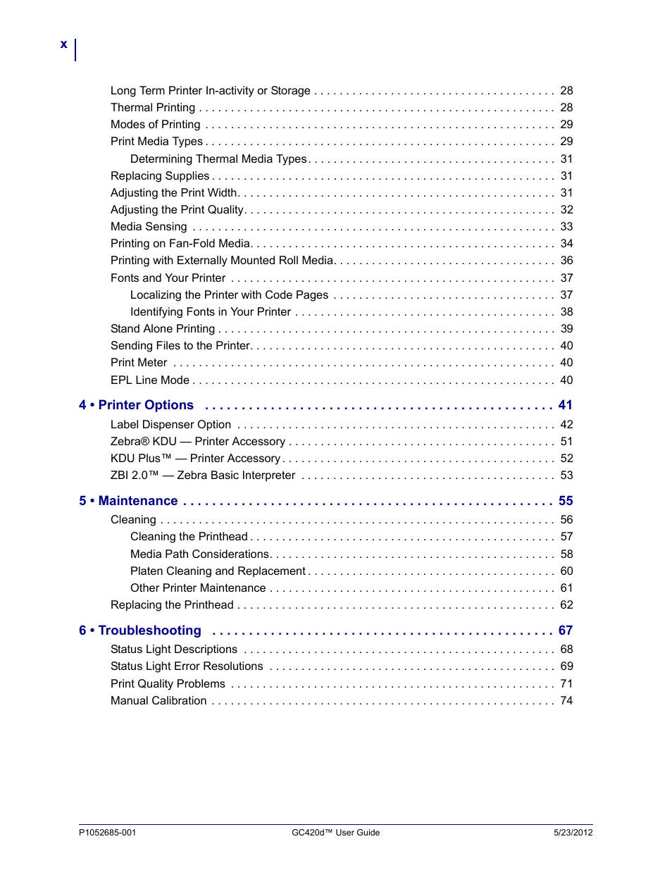 Fairbanks Zebra GC420d User Manual | Page 10 / 100