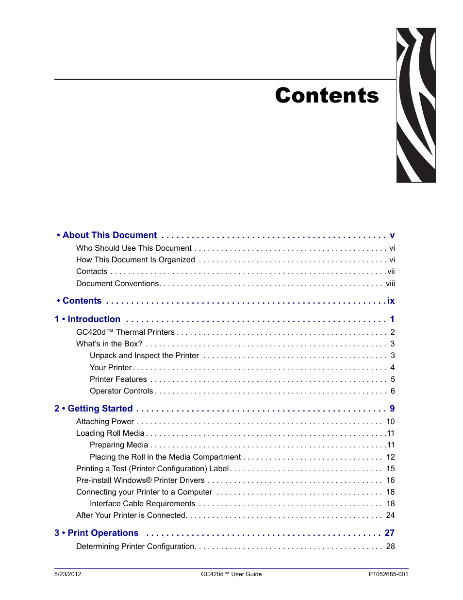 Fairbanks Zebra GC420d User Manual | Page 9 / 100