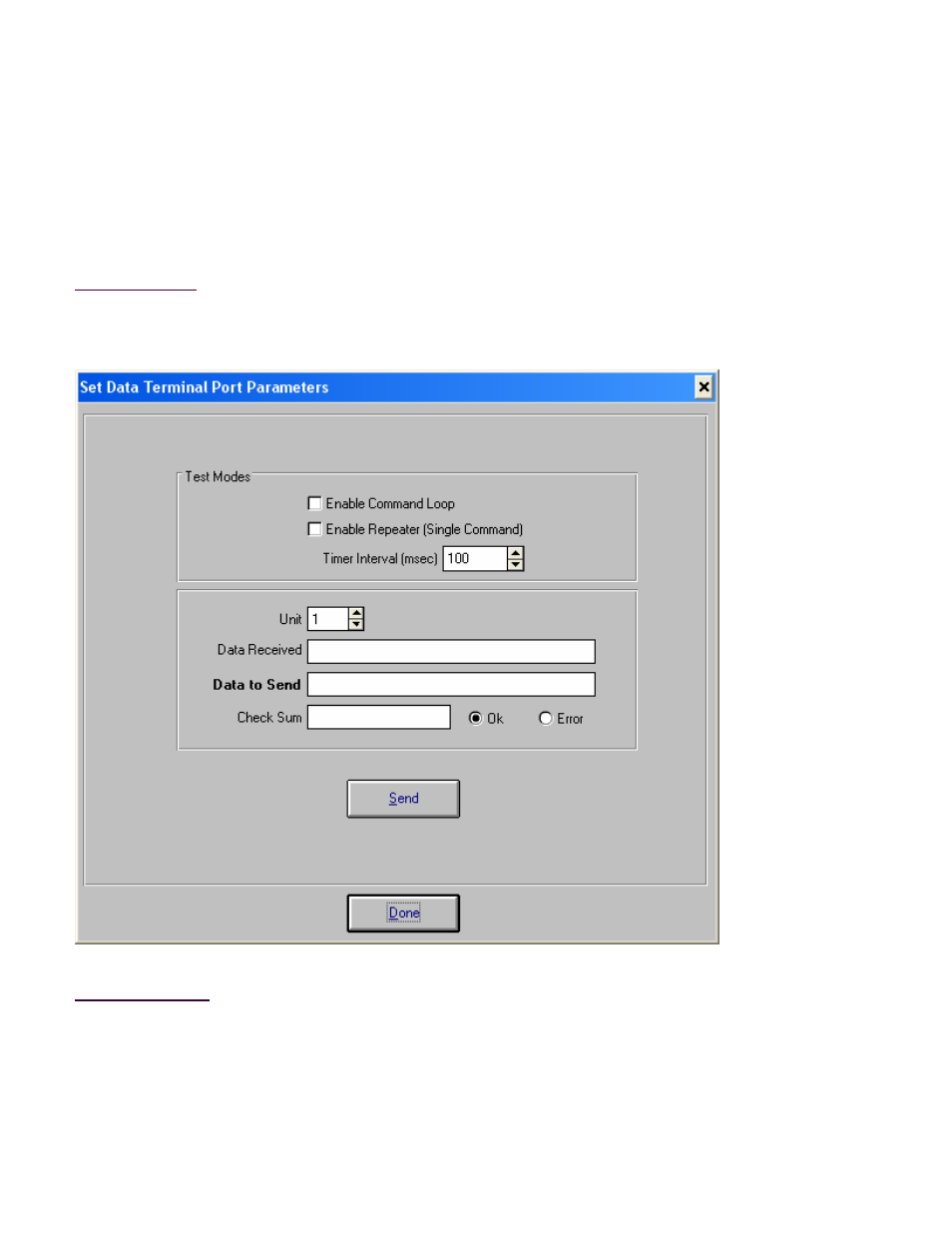 Data terminal port, Rtsa test screen | Fairbanks InterAct FB3000 Series User Manual | Page 107 / 232