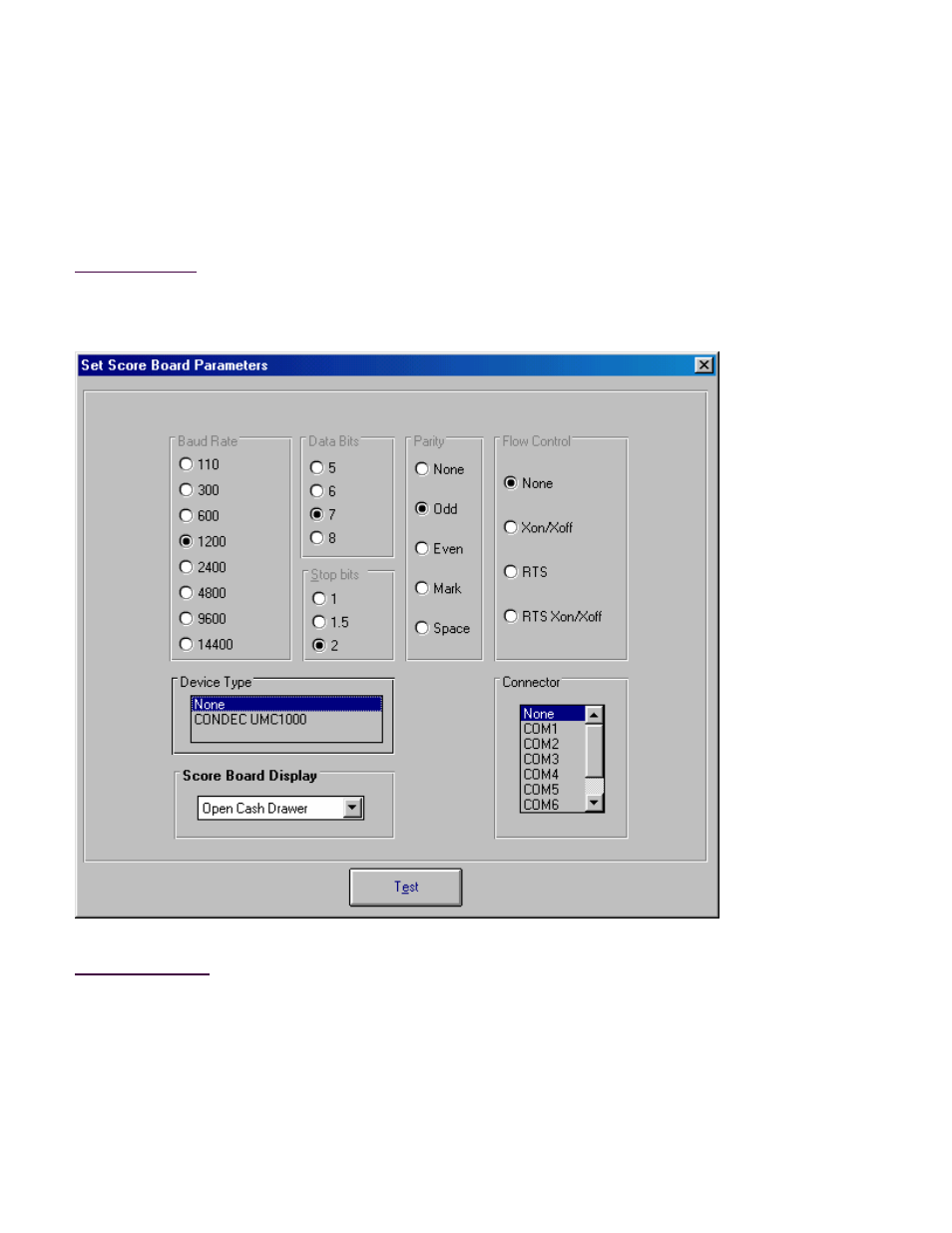 Score board port, Setup screen | Fairbanks InterAct FB3000 Series User Manual | Page 111 / 232