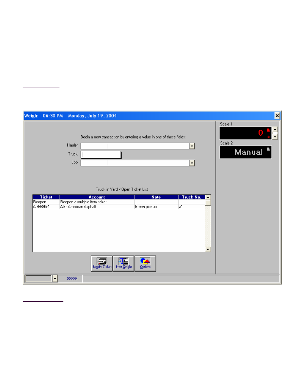 Weigh, Main screen | Fairbanks InterAct FB3000 Series User Manual | Page 115 / 232