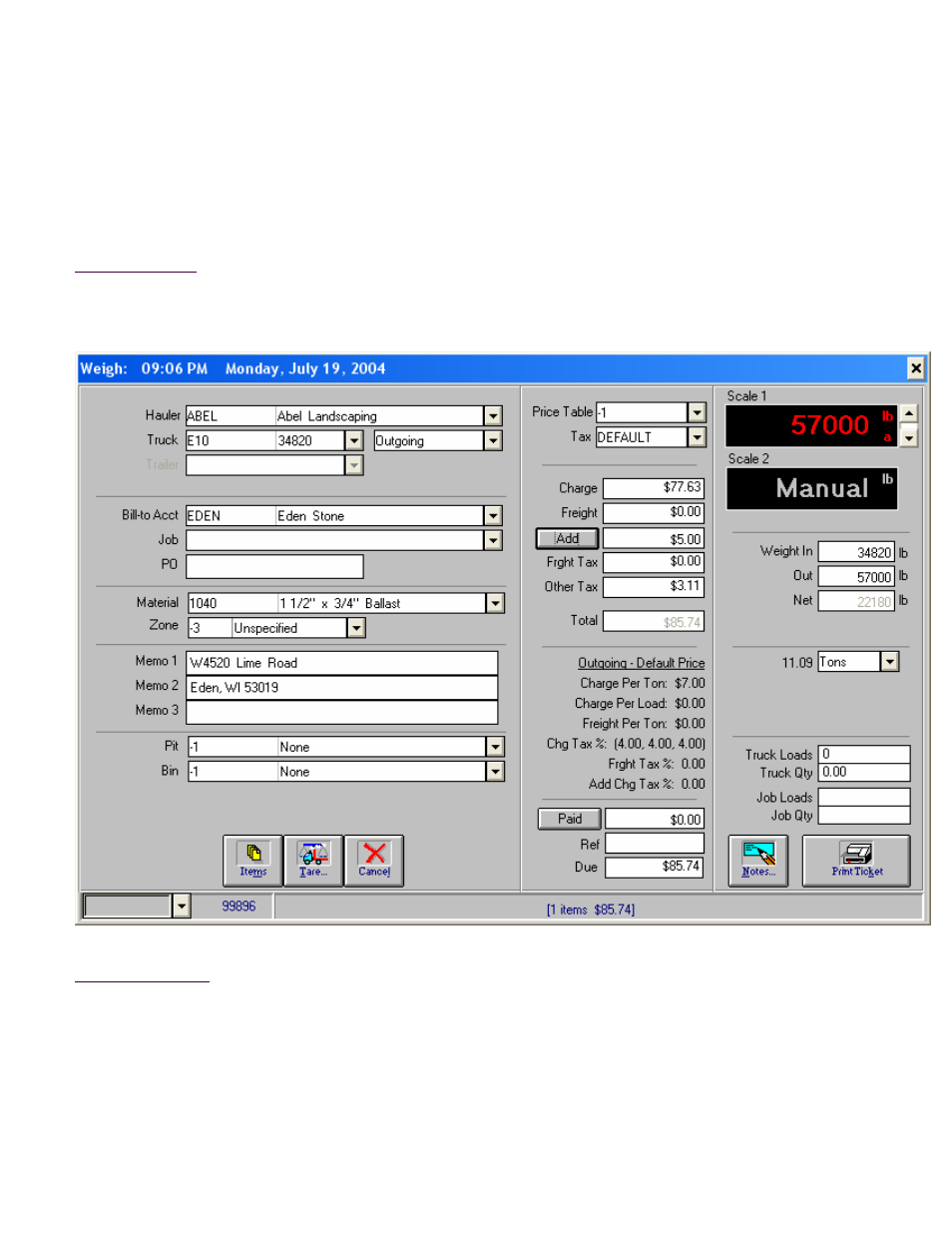 Weigh, Details screen | Fairbanks InterAct FB3000 Series User Manual | Page 117 / 232