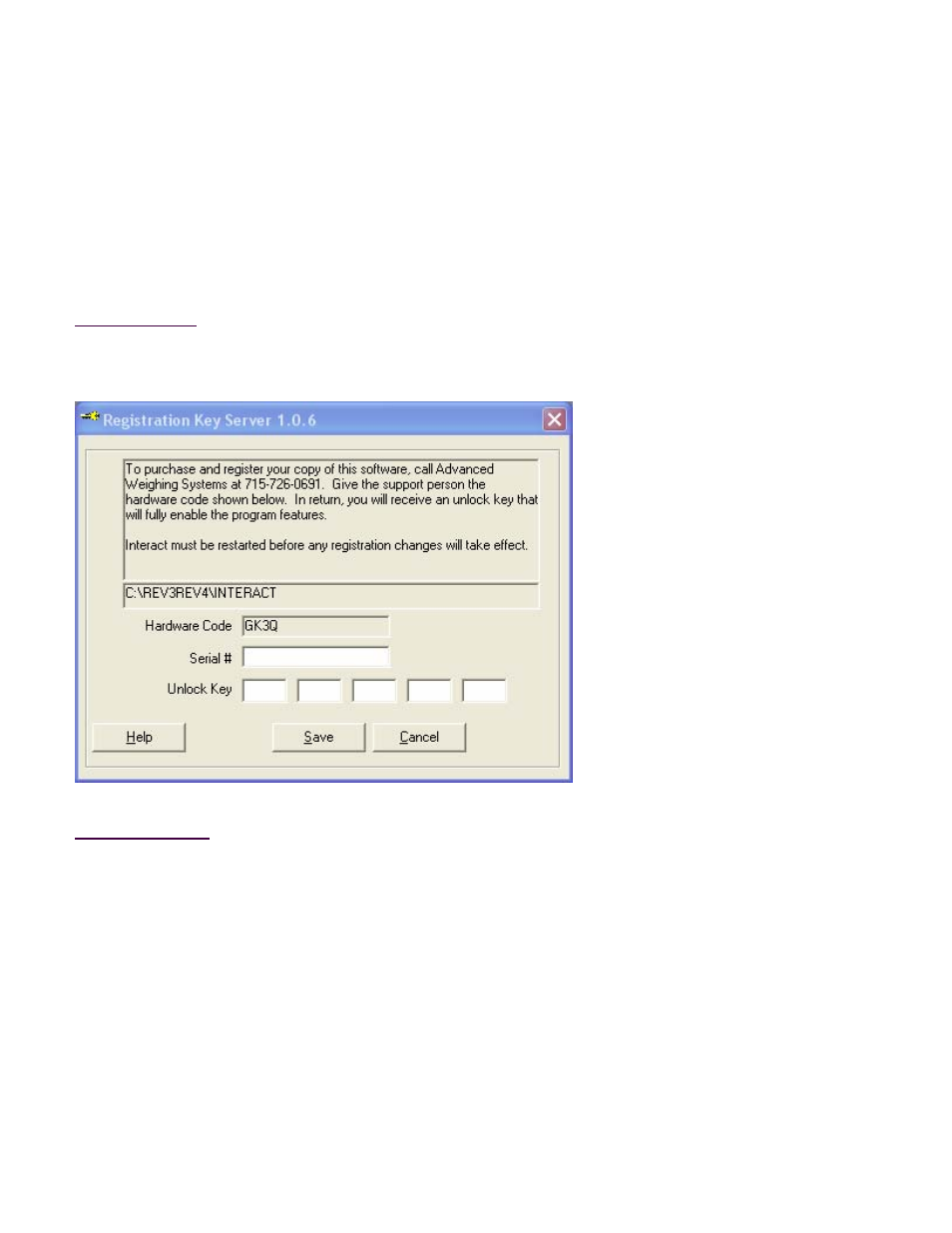 Registration, Software registration screen | Fairbanks InterAct FB3000 Series User Manual | Page 12 / 232
