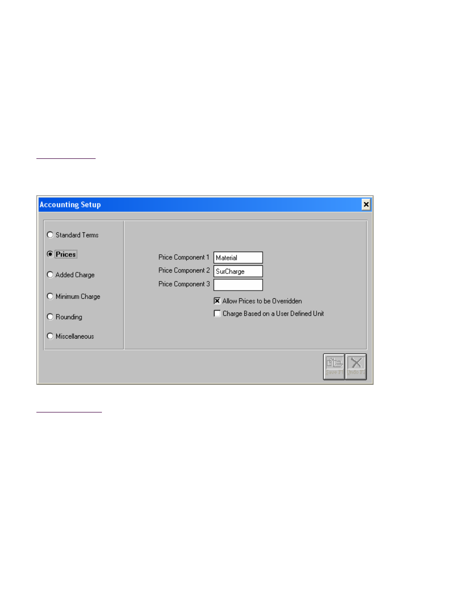 Accounting setup, Price screen | Fairbanks InterAct FB3000 Series User Manual | Page 151 / 232