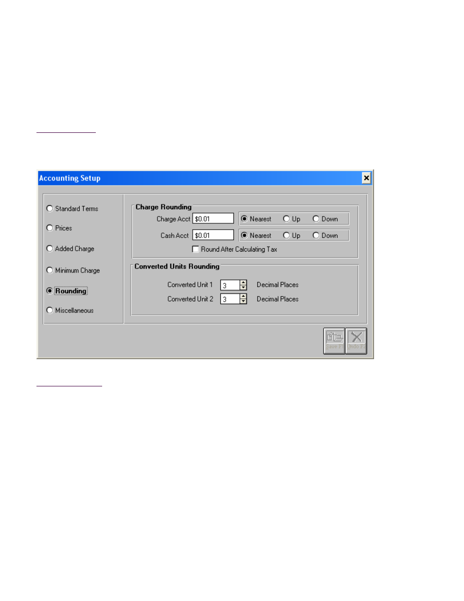 Accounting setup, Rounding screen | Fairbanks InterAct FB3000 Series User Manual | Page 156 / 232