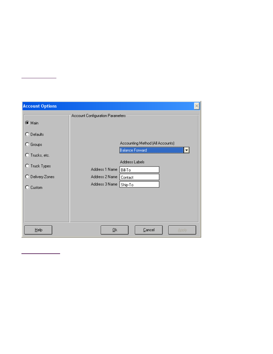 Account options, Main screen | Fairbanks InterAct FB3000 Series User Manual | Page 42 / 232